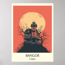 Bangor Maine historische vuurtoren Home Art Poster