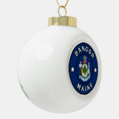 Bangor Maine Keramische Bal Ornament (Links)