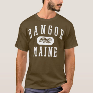 Bangor Maine Retro Varsity Wit T-shirt