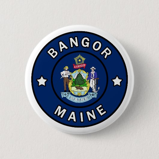 Bangor Maine Ronde Button 5,7 Cm (Voorkant)