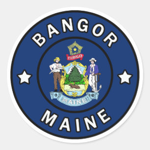 Bangor Maine Ronde Sticker