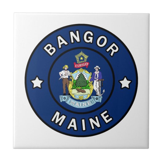 Bangor Maine Tegeltje (Voorkant)