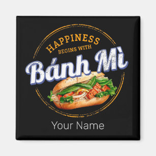 Banh Mi Street Food Baguette Vintage Vietnam Retro Magneet