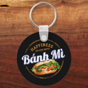 Banh Mi Street Food Baguette Vintage Vietnam Retro Sleutelhanger