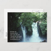 Banias Waterfall en Psalm 104:13 Briefkaart (Voorkant / Achterkant)