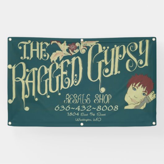 banier met lompen spandoek (Horizontaal)