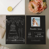 Banier Over Me Is Liefde Monogrammed Bruiloft Save The Date