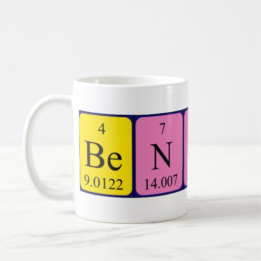 Baniko périodique nom de table mug (Gauche)
