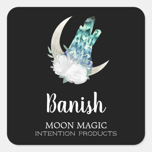 Banish Crystal Moon Intent Kaars Labels (Voorkant)