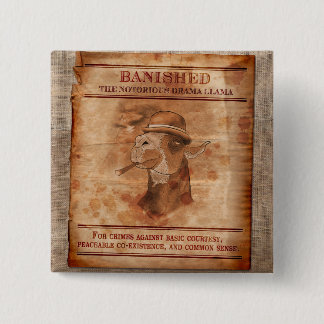 Banish Drama Llamas - 2-inch Square Button