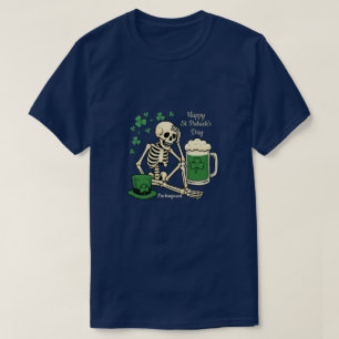 Banjaxed Skeleton Beer St Patrick's Day T-shirt
