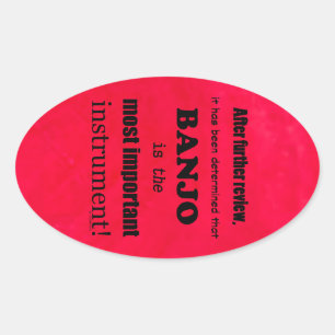 Banjo Belangrijkste Ovaal Instrument Sticker