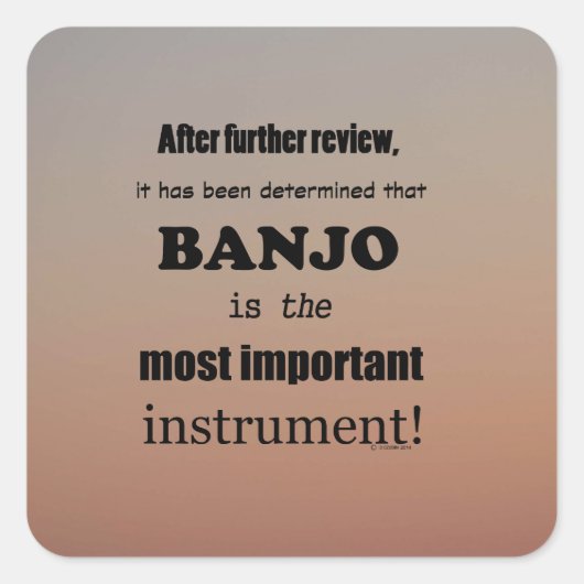 Banjo Belangrijkste Sticker instrumentvierkant (Voorkant)