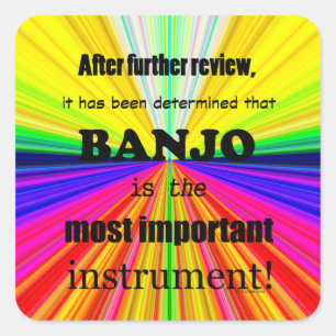 Banjo Belangrijkste Sticker instrumentvierkant