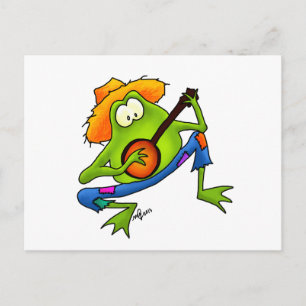 Banjo Bluegrass Frog Briefkaart