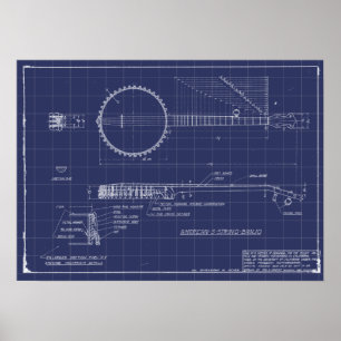  Banjo Blueprints Poster