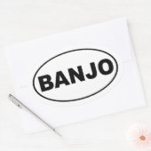 Banjo Bumpersticker Ovale Sticker (Envelop)