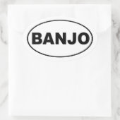 Banjo Bumpersticker Ovale Sticker (Tas)