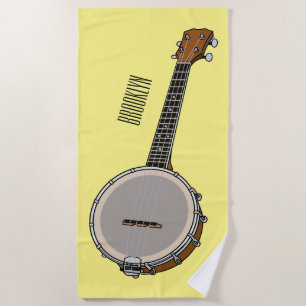 Banjo cartoon illustratie  strandlaken