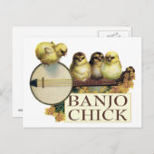 Banjo Chick Briefkaart (Voorkant / Achterkant)