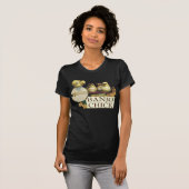Banjo Chick Dames donkere korte hoes T-Shirt (Voorkant volledig)