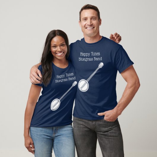 Banjo Graphic Bluegrass Thed Custom Text T-shirt (Unisex)