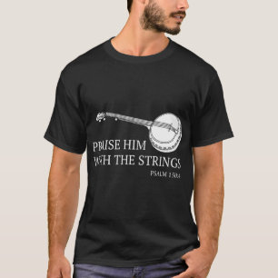 Banjo haalt hem op met de strings Bluegrass Guitar T-shirt