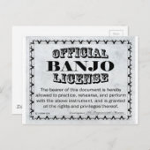 Banjo-licentie Briefkaart (Voorkant / Achterkant)