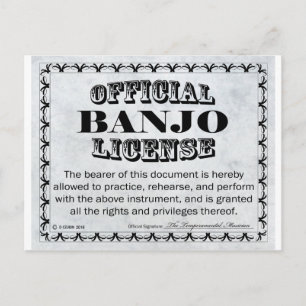 Banjo-licentie Briefkaart