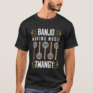 Banjo Making Music Twangy Bluegrass Banjo Speler T-shirt
