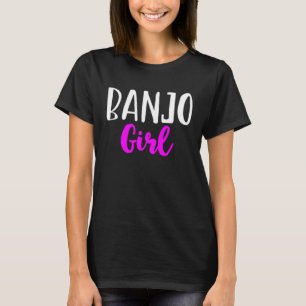 Banjo Meisje Speler Vrouwen Schattige Banjoist T-shirt