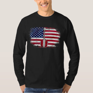 banjo met American Flag Music Orchestra T-shirt