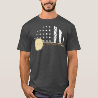 Banjo met Amerikaanse vlag T-shirt