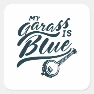 Banjo Mijn glas is blauw Vierkante Sticker