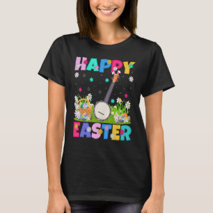 Banjo Music Happy Paaster Bunny Banjo Easter Sund T-shirt
