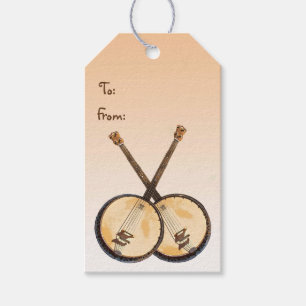 Banjo Music Instruments Pack met cadeautjes Labels Cadeaulabel