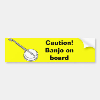 Banjo On Board Bumpersticker