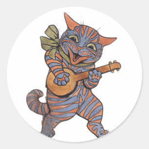 Banjo Palling Cat Ronde Sticker