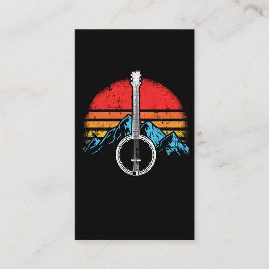  Banjo Player Bluegrass Musician Visitekaartje (Voorkant)
