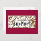Banjo Player Briefkaart (Voorkant / Achterkant)