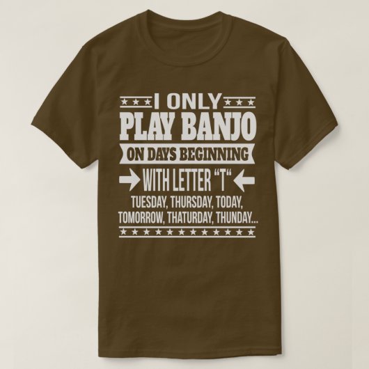Banjo Player Cool And Funny Gift T-shirt (Design voorkant)