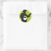 Banjo Player Ronde Sticker (Tas)