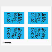 Banjo Sentent La Musique Sticker Rectangulaire (Feuille)
