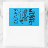 Banjo Sentent La Musique Sticker Rectangulaire (Sac)