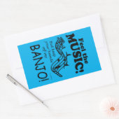 Banjo Sentent La Musique Sticker Rectangulaire (Enveloppe)