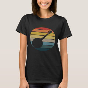 Banjo Silhouette op een zonnebank met drukweerstan T-shirt