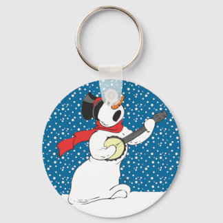 Banjo Snowman Sleutelhanger