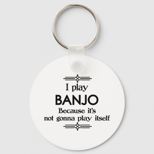 Banjo - Speel zelf Funny Deco Music Sleutelhanger (Voorkant)