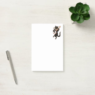Banjo spelende zwarte kat post-it® notes