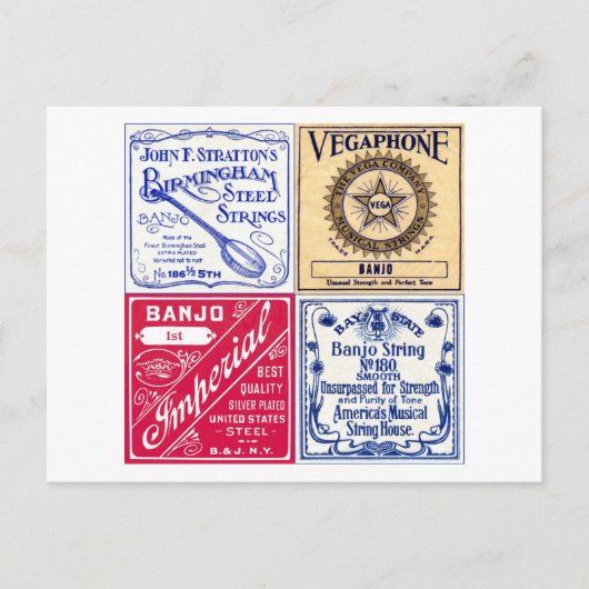 Banjo Strings Briefkaart (Voorkant)